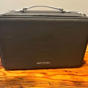 Artistry Amway Grey Double Sided Vanity Box / Travel Case - Never Used.